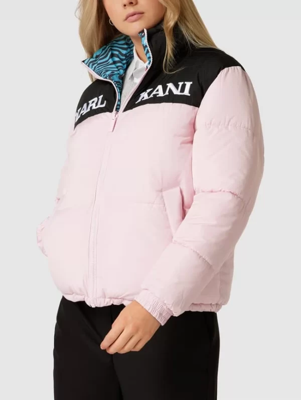 KARL KANI Steppjacke Mit Label-Stitching Modell ‘RETRO’ – Rosa 5