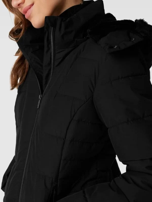 Jake*s Collection Steppjacke Mit Kunstpelzkragen – Schwarz 4