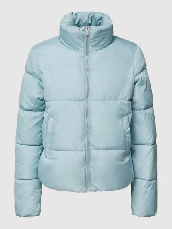 Vila Steppjacke Mit Stehkragen – Bleu Meliert 3