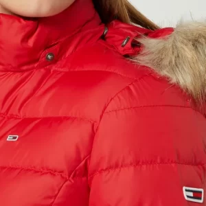 Tommy Jeans Daunenjacke Mit Webpelz – Rot 12