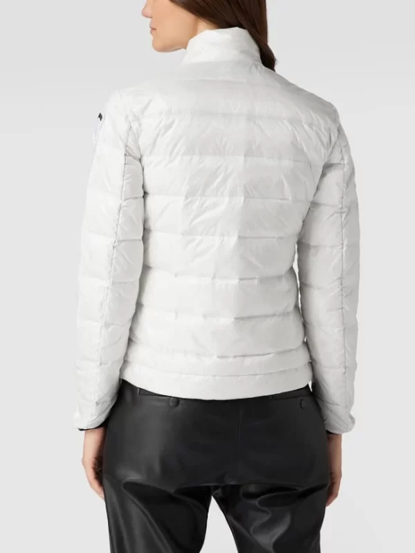 Blauer Usa Daunenjacke Mit Brand-Detail – Weiß 6