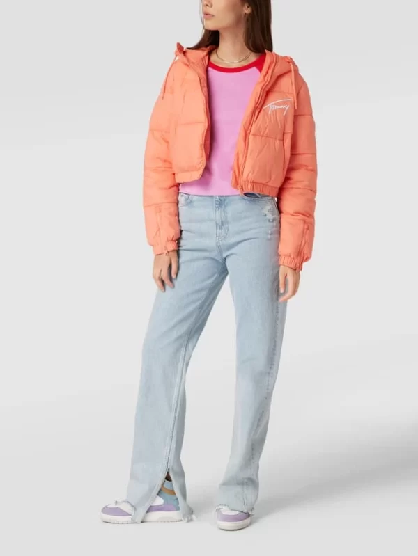 Tommy Jeans Cropped Steppjacke Mit Label-Stitching Modell ‘SIGNATURE CROPPED’ – Apricot 1