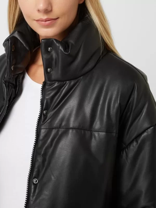 Studio AR Steppjacke Aus Leder Modell ‘Mariana’ – Schwarz 4