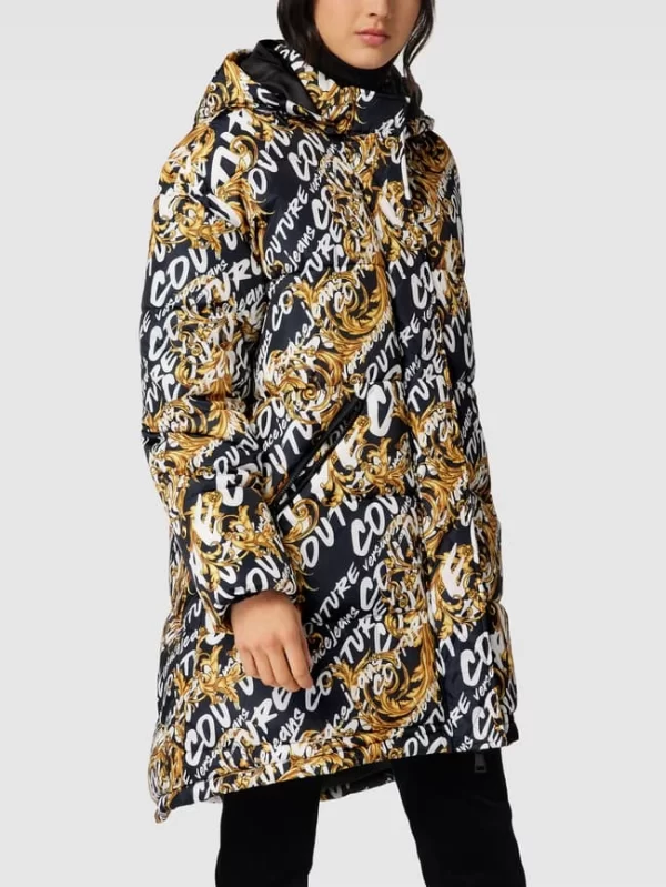 Versace Jeans Couture Steppjacke Mit Allover-Logo – Schwarz 5