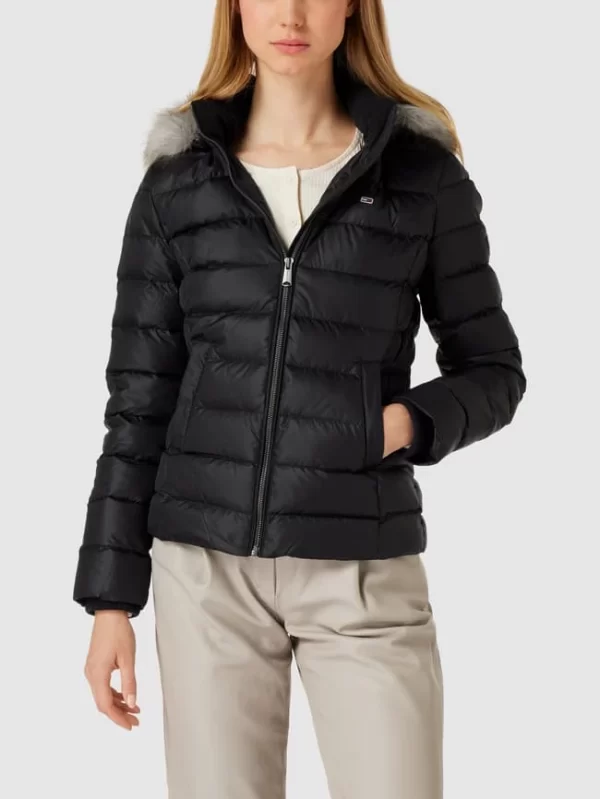 Tommy Jeans Steppjacke Mit Brand-Stitching Modell ‘BASIC HOODED DOWN JACKET’ – Schwarz 5