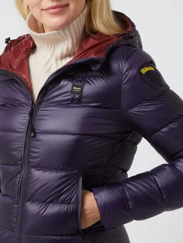 Blauer Usa Daunenjacke Mit Kapuze – Marineblau 4