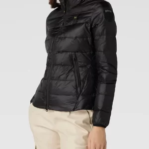 Blauer Usa Daunenjacke Mit Brand-Detail – Schwarz 13