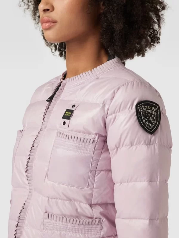 Blauer Usa Daunenjacke In Stepp-Optik – Flieder 4