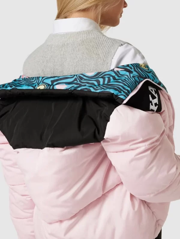 KARL KANI Steppjacke Mit Label-Stitching Modell ‘RETRO’ – Rosa 4