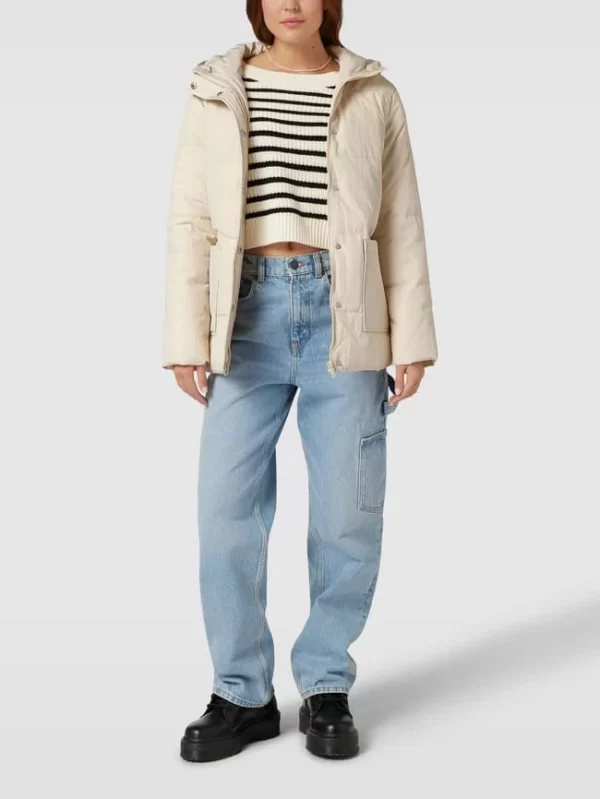 Pieces Steppjacke Mit Eingrifftaschen – Sand 1