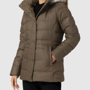 Tommy Hilfiger Daunenjacke Mit Herausnehmbarer Kapuze Modell ‘TYRA’ – Khaki 13