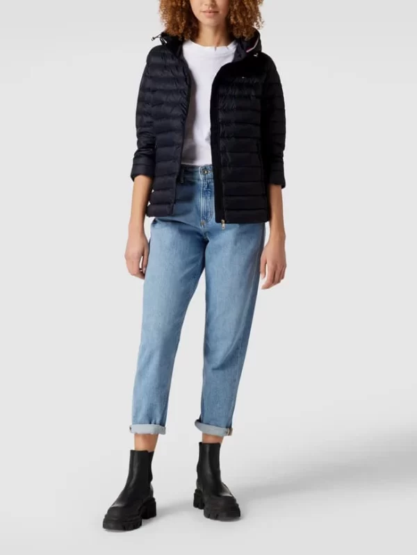Tommy Hilfiger Daunenjacke In Stepp-Optik Mit Kapuze – Marineblau 1