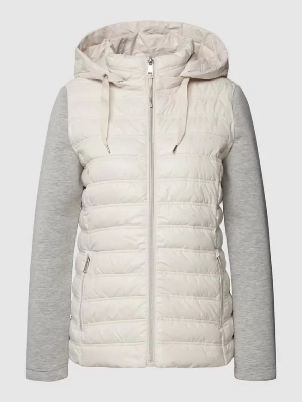 Christian Berg Woman Selection Steppjacke Mit Jersey-Arm Und Kapuze – Offwhite 3
