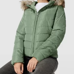 Only Steppjacke Mit Kunstpelzkragen Modell ‘ELLAN’ – Grün 11