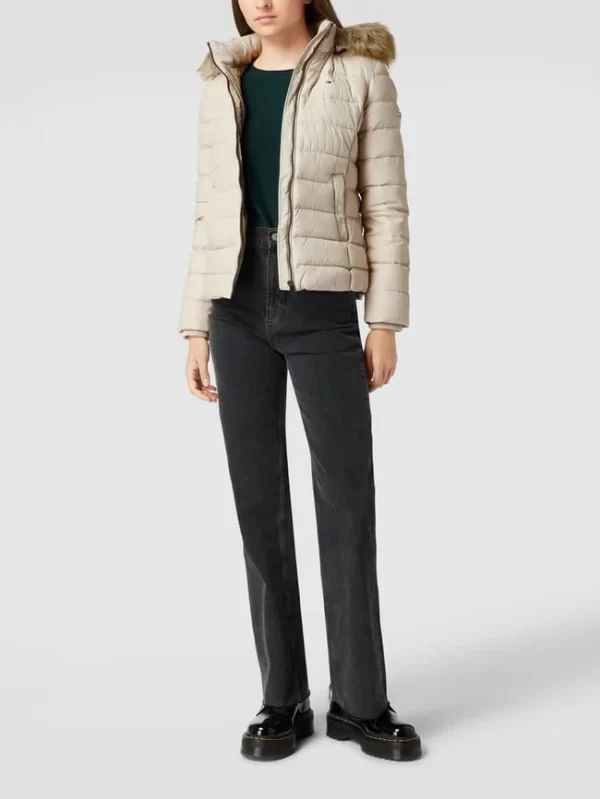 Tommy Jeans Steppjacke Mit Brand-Stitching Modell ‘BASIC HOODED DOWN JACKET’ – Sand 1