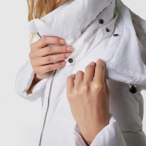 Tommy Hilfiger Daunenjacke Mit Abnehmbarer Kapuze – Weiß 11