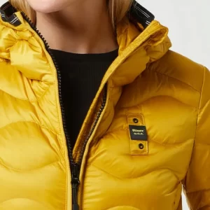 Blauer Usa Daunenjacke Mit Kapuze – Gelb 11