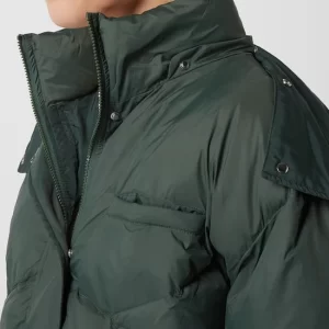 American Vintage Steppjacke Mit Kapuze – Grün 11