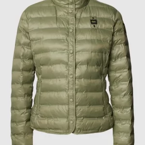 Blauer Usa Steppjacke Mit Label-Patch – Olivgrün 9