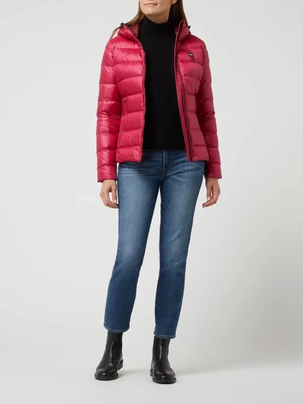 Blauer Usa Daunenjacke Mit Kapuze – Pink 1