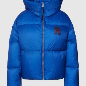 Tommy Hilfiger Daunenjacke Mit Label-Detail – Metallic Blau 9