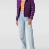 Blauer Usa Steppjacke Mit Label-Patch – Lila 17