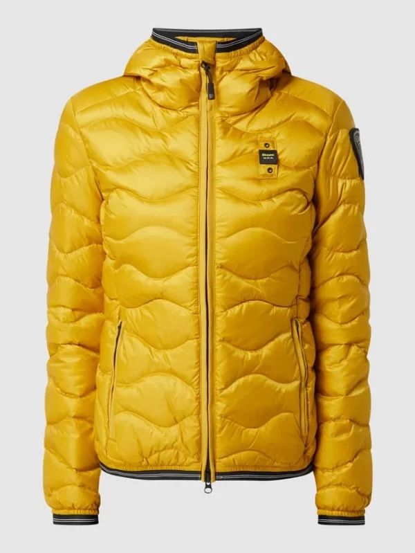 Blauer Usa Daunenjacke Mit Kapuze – Gelb 3