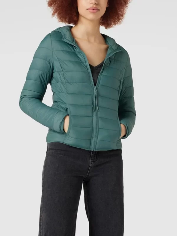 REVIEW Steppjacke Mit Seitlichen Eingrifftaschen – Petrol 5