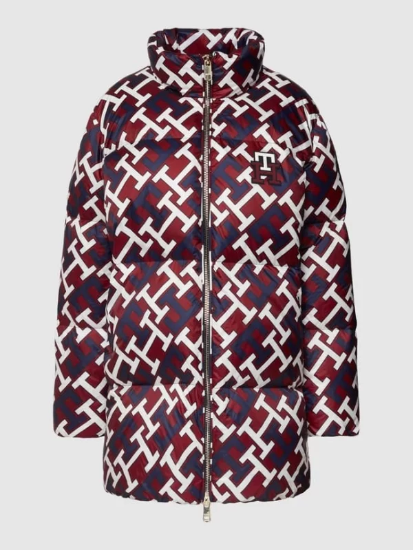 Tommy Hilfiger Daunenjacke Mit Allover-Muster Modell ‘MONOGRAM’ – Bordeaux Rot 3