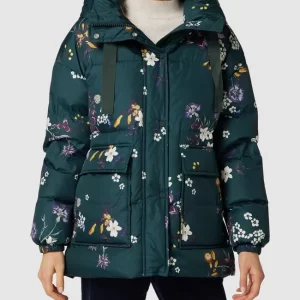 Marc O’Polo Daunenjacke Mit Floralem Muster – Dunkelgrün 13