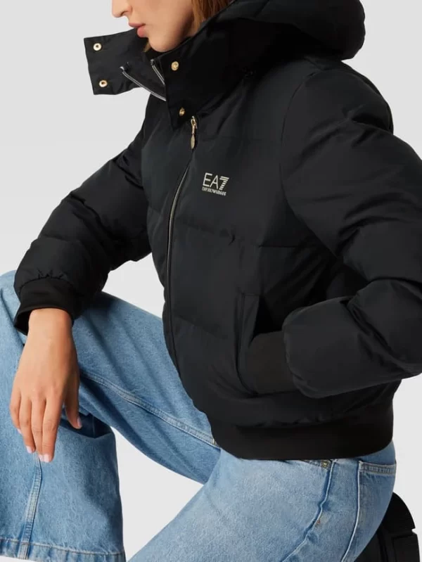 EA7 Emporio Armani Steppjacke Mit Label-Print Modell ‘GIUBOTTO’ – Schwarz 4