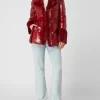Marciano Guess Steppjacke Mit Webpelzbesatz Modell ‘Bessie’ – Dunkelrot 17