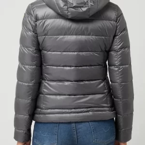 Blauer Usa Daunenjacke Mit Kapuze – Silber 15