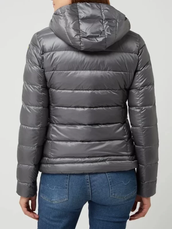 Blauer Usa Daunenjacke Mit Kapuze – Silber 6