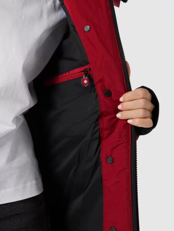 Wellensteyn Steppjacke Mit Kunstpelzkragen Modell ‘TIVANA 382’ – Dunkelrot 7