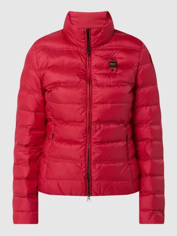 Blauer Usa Daunenjacke Mit Stehkragen – Pink 3