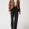 URBAN CLASSICS Cropped Steppjacke Mit Stehkragen – Camel 19