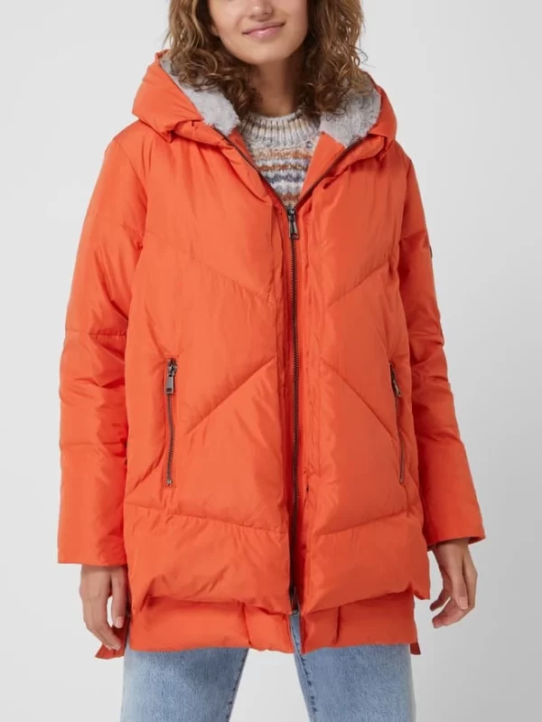 White Label Daunenjacke Mit Kapuze – Rostrot 5