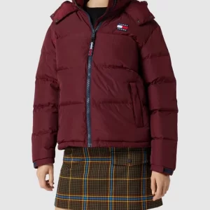Tommy Jeans Daunenjacke Mit Label-Patch Modell ‘Alaska’ – Bordeaux Rot 13