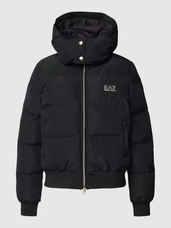 EA7 Emporio Armani Steppjacke Mit Label-Print Modell ‘GIUBOTTO’ – Schwarz 3
