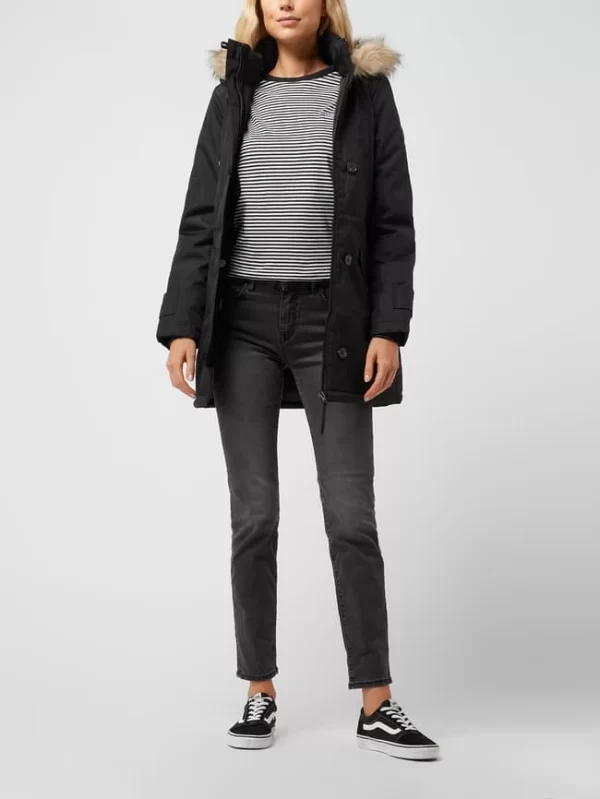 Vero Moda Outdoor Parka Mit Webpelz Modell ‘Storm’ – Schwarz 1
