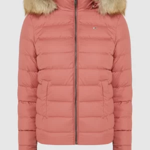 Tommy Jeans Daunenjacke Mit Webpelz – Altrosa 10
