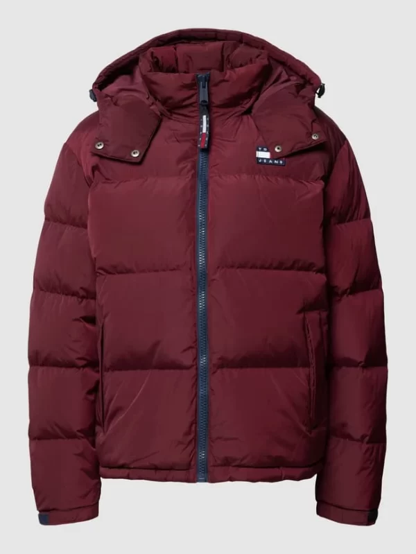 Tommy Jeans Daunenjacke Mit Label-Patch Modell ‘Alaska’ – Bordeaux Rot 3