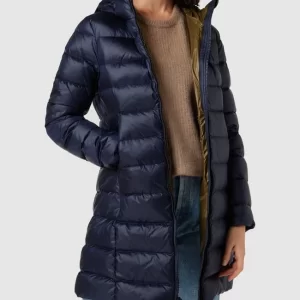 Blauer Usa Daunenjacke Mit Label-Patch – Dunkelblau 13