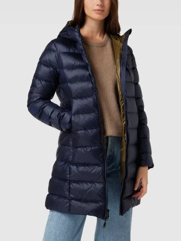 Blauer Usa Daunenjacke Mit Label-Patch – Dunkelblau 5