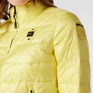 Blauer Usa Daunenjacke Mit Brand-Detail – Gelb 11