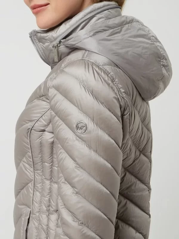 MICHAEL Michael Kors Light-Daunenjacke Mit Herausnehmbarer Kapuze – Silber 4