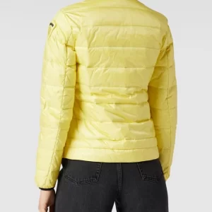Blauer Usa Daunenjacke Mit Brand-Detail – Gelb 15
