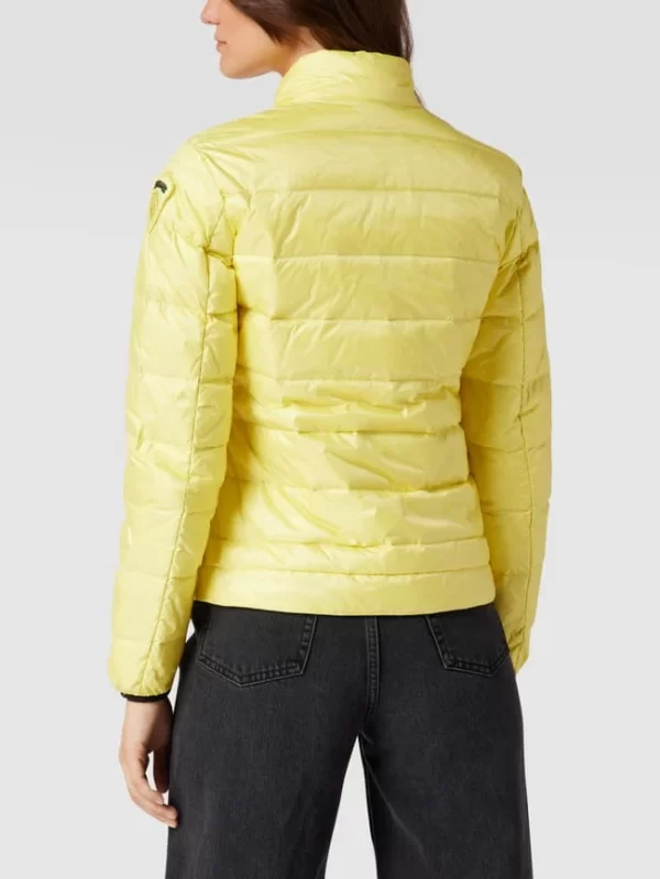 Blauer Usa Daunenjacke Mit Brand-Detail – Gelb 6