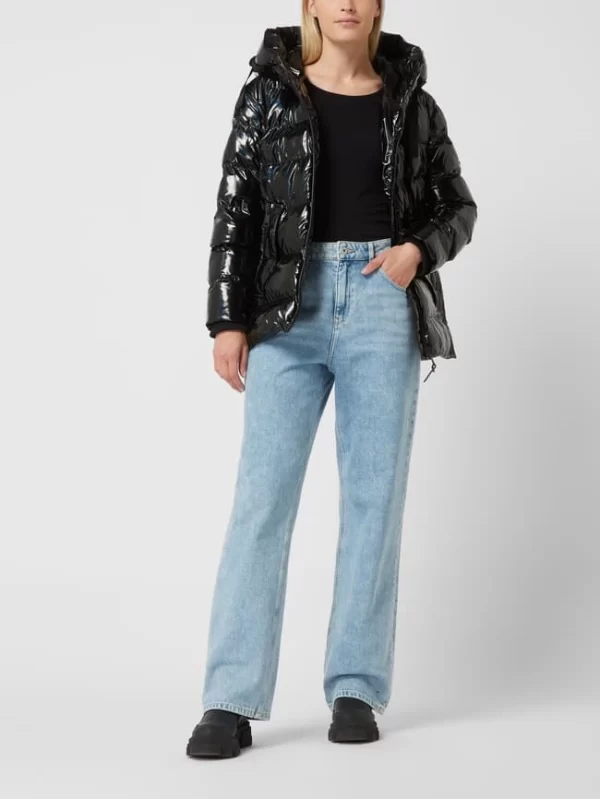 DKNY Steppjacke In Lack-Optik – Schwarz 1